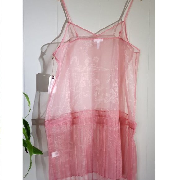 Sheer Peach Vintage Style Slip Dress - Picture 4 of 6